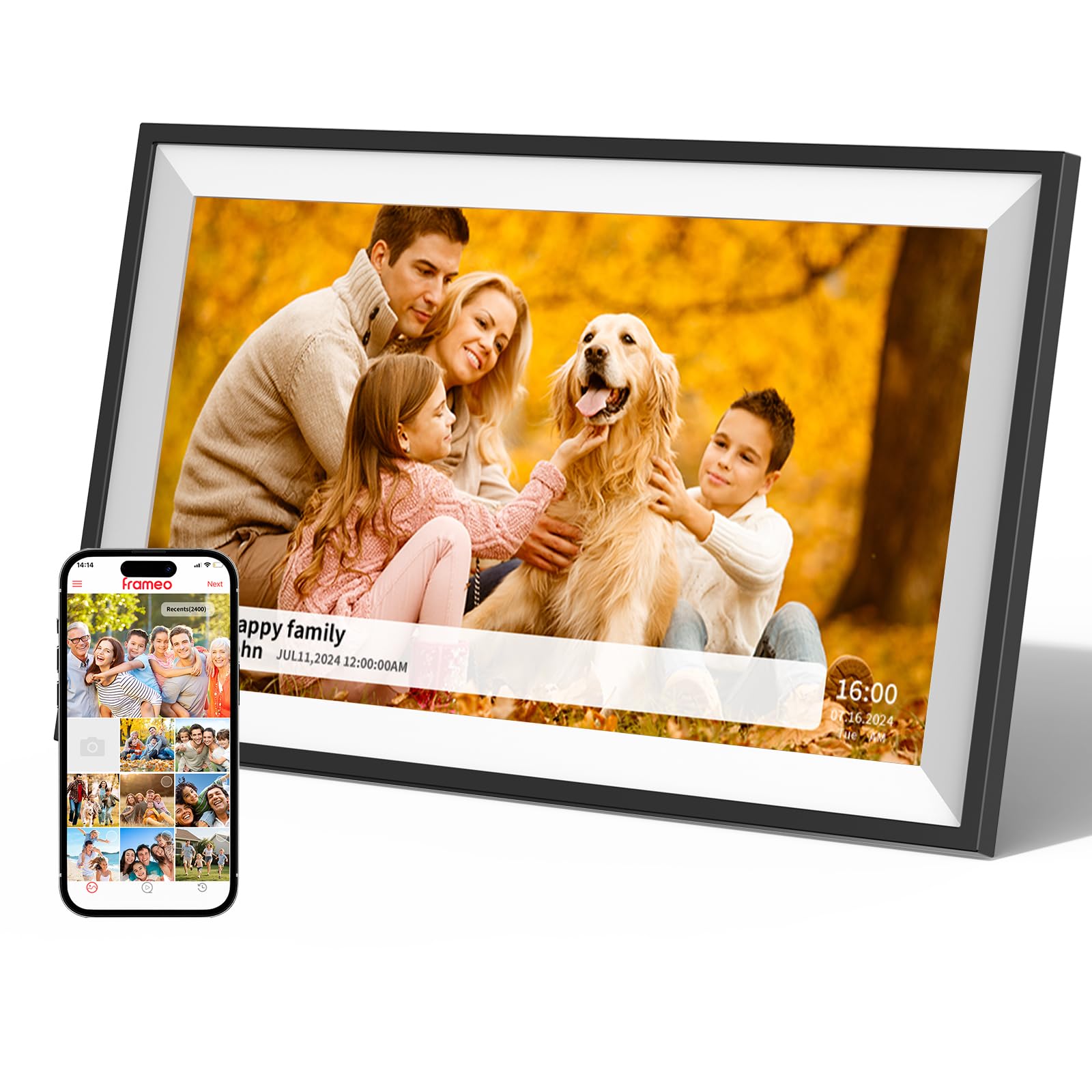 Amazon | デジタルフォトフレーム、15.6インチFrameoデジタル写真